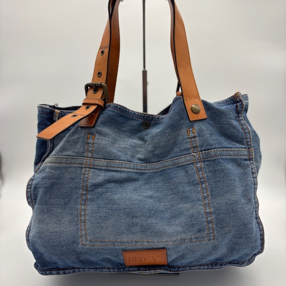 Red Valentino Blue Denim and Leather Bag - Picture 5 of 9